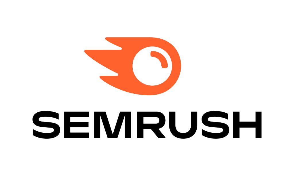 SEMrush logo, SEO and marketing analytics tool